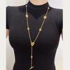 Pig Nose Clavicle Necklace: Long Style Sweater Chain with OT Buckle and Niche Design, Exuding Fashionable High-Class Temperament.