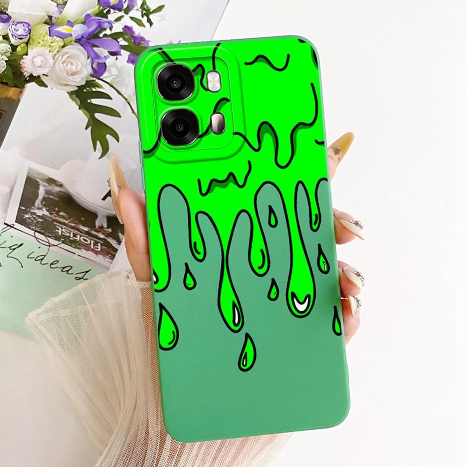 For Oppo A6S 4G 5G CPH2815 CPH2789 Oppo A6 Pro 5G India Phone Case Floral Moon Nigth Bow Pattern Funda Soft Matte Silicone Cover