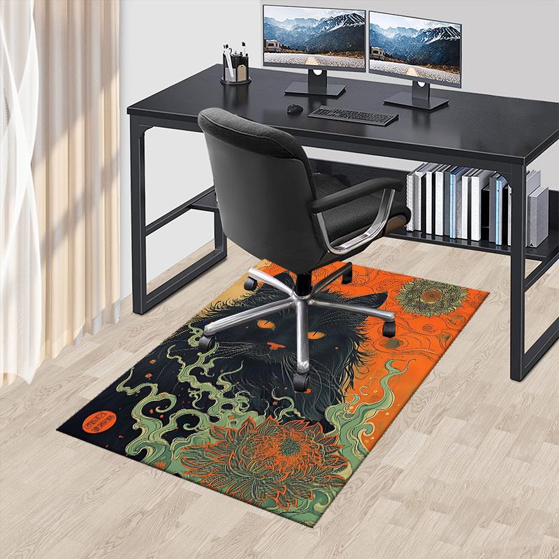 

1pc Anime Cat Office Carpet Non Slip Rug with Cute Cartoon Design, Perfect for Home Decor, Living Room, Bedroom, Game Room, Ideal Gift 60cm by 90cm