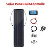 100W Flexible Solar Panel & Controller Kit - 2pcs Photovoltaic System Set