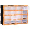 Organisateur multi-tiroirs - VIDAXL - 52x16x37 cm - Bois - 16 tiroirs - Bureau contemporain