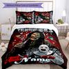 3pcs Custom Name Terrifier Art the Clown Bedding Set Duvet Cover Closure Includes 1 Duvet Cover & 2 Pillowcases for All Seasons Bedroom Decor