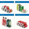 1Pcs  Clear Plastic Refrigerator Organizer with Soda Can Dispenser and Beverage Holder Hand Wash,Fits Refrigerator,Freezer,Pantry,Kitchen,Countertops