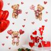 Valentine's Day Love Bear Bedroom Living Room Entrance Hall Home Background Beautification Wall Stickers