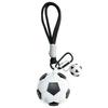 Eco-friendly PU Sports Ball Keychain with Durable Lanyard Cute Pendant for Laptop Bag Decor Small Prize for School Events