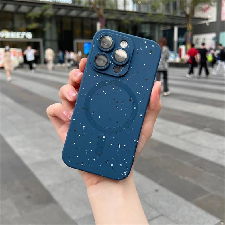 Matowe Miękkie Silikonowe Etui Na iPhone 15 14 13 12 11 Pro XS Max XR 8 Plus Do Bezprzewodowego Ładowania Magsafe Magnetyczny Bumper Tylna Pokrywa