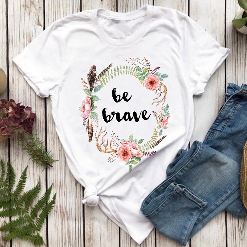 T-Shirt For Women Harajuku T-Shirts Cartoon Graphic Tshirt 90S Girl Fashion Top Female Casual Tees Short Sleeve T-Shirt Femme
