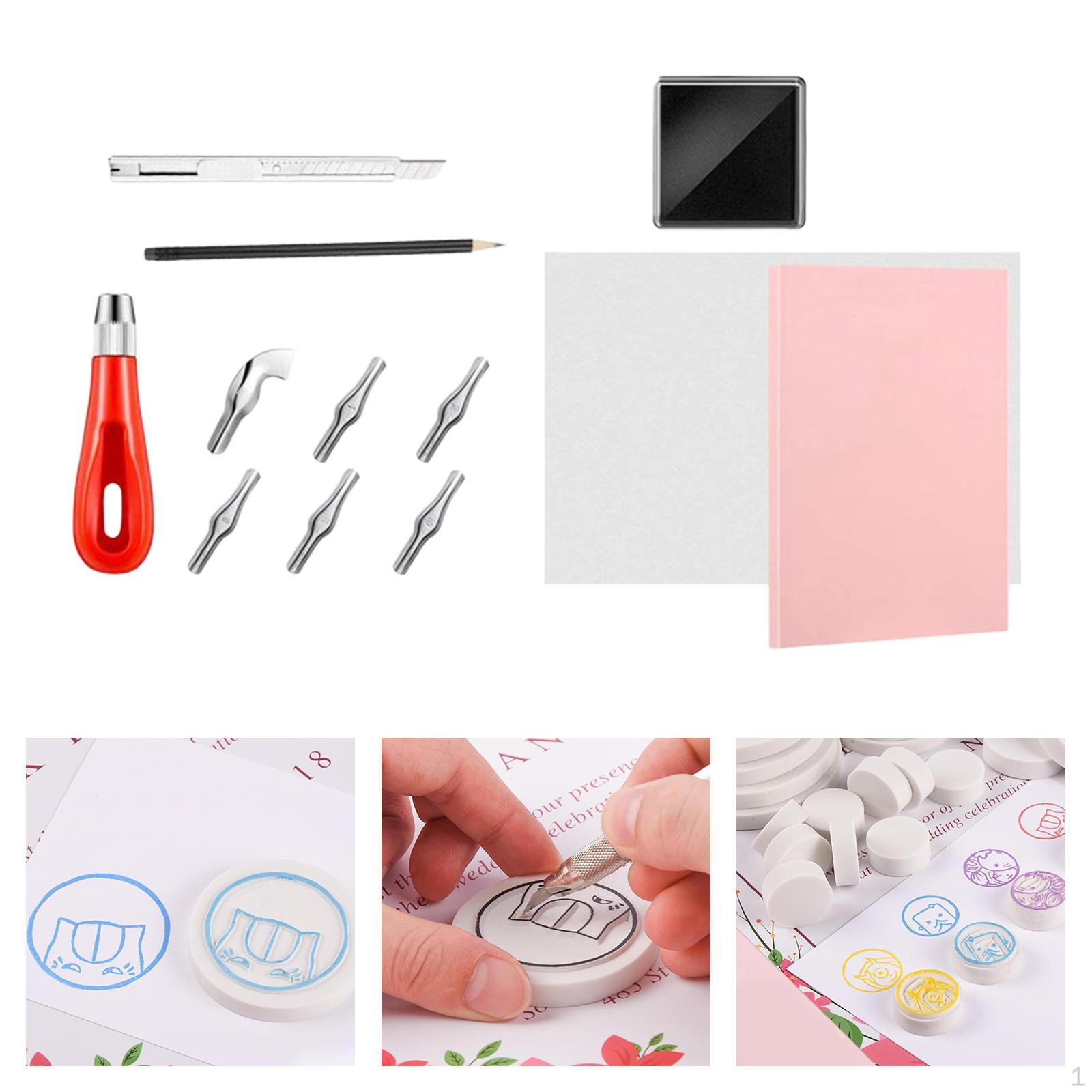 

Розовые резиновые блоки размером 4 x 6 дюймов для штамповки мягких поделок, простые в использовании. Option 3