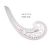 Sewing Ruler Plastic Transparent Multifunction French Curve Ruler Apparel Sample Making Cutting Ruler Sleeve Curve Ruler Measure