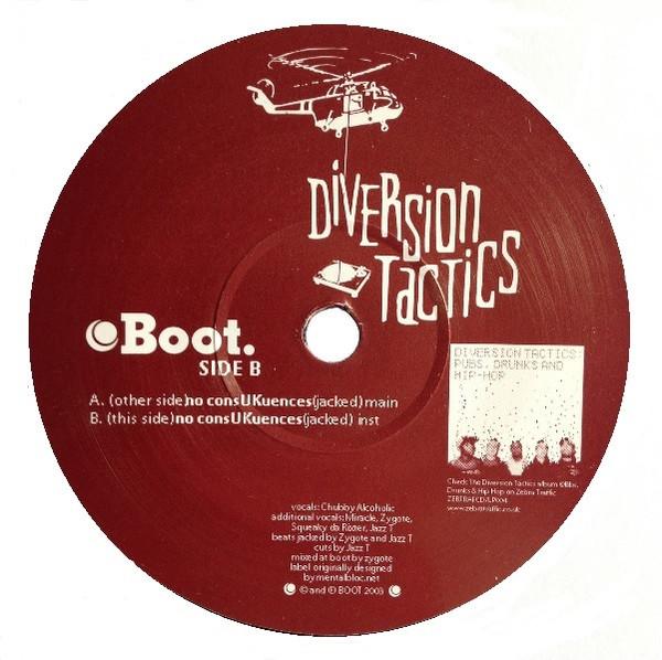 

7inch Record DIVERSION TACTICS No ConsUKuences BB7001 Boot 2003 UK Rap HipHopRB Used