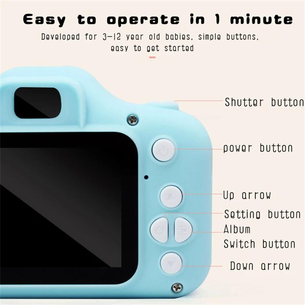 HD Mini Digital Kids Camera X2 Children Camera Can Take Pictures Video Small Camera Photography Children Birthday Gift Kids Toys