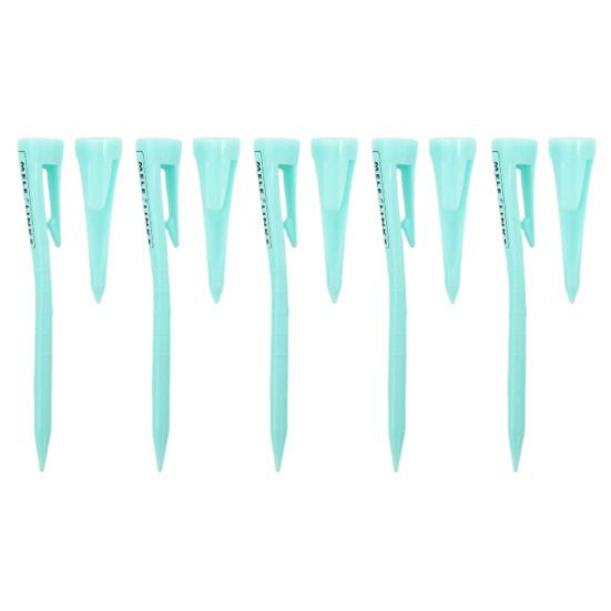 

10Pcs Extra Thick Plastic Golf Tees Height Adjustable Compact Size Portable Clip Design Golf Tee Holder Professional Golfer Accessory синий