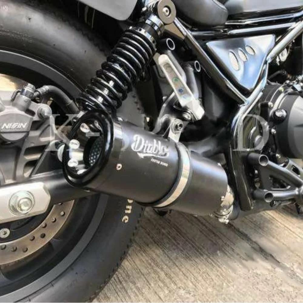 Diabolus Compatible with Rebel until 2022 Muffler for Honda Rebel 250 Custom Works Super Bom Slip on For Honda Rebel - RB0079/Diablo 300/500