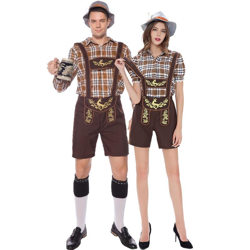 New German Oktoberfest Costume For Men And Women Adult Lederhosen Beer Festival Outfit