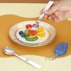 Stainless Steel Folding Spoon Outdoor Camping Picnic Fork Spoon Multifunctional Portable Mini Fork Spoon Camping Equipment Tools
