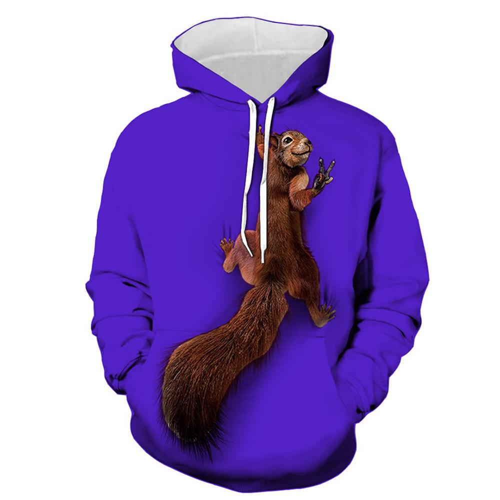 Sweats à capuche animaux drôles Graphique écureuil Imprimé 3D Homme Femme Mode Streetwear Pulls à capuche Sweat-shirts à capuche Vêtements pour enfants