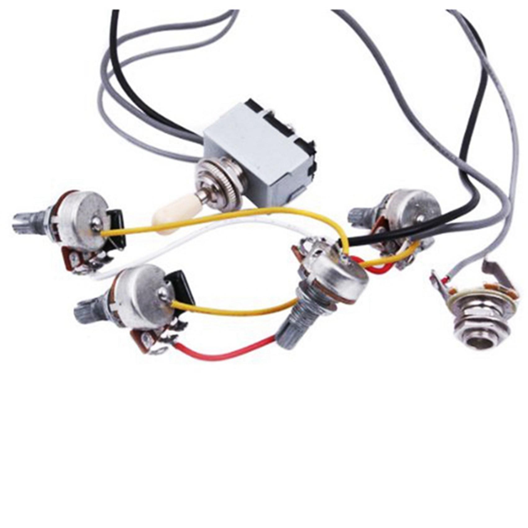 

Classy-2X Guitar Wiring Harness Prewired 2 Volumes 2 Tones 4-500K Pots For LP Guitar