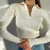 Casual Knitted Sweater Pullover Basic V Neck Long Sleeve Slim Fit T-shirt Female Autumn Winter Jumpers Top Women Clothes