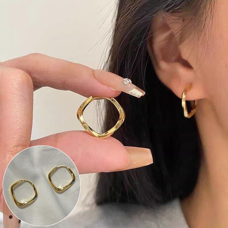 Geometrische Minimalistische Retro Damen Runde Kugel Ohrklemmen - Trendige Nischendesign Ohrringe