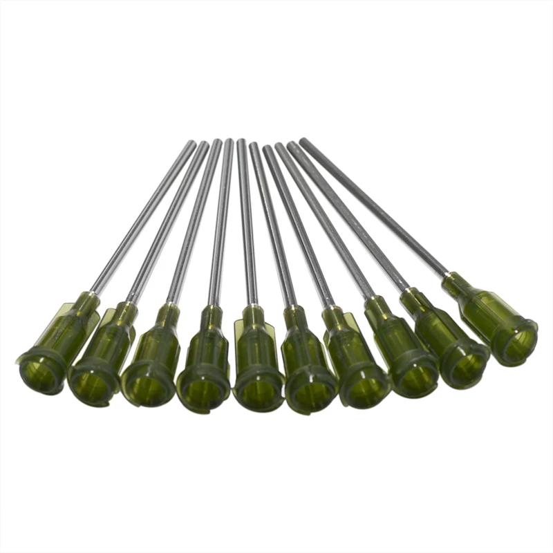 10 Stück Flüssigkeitsdosierspritzen mit stumpfen Nadelspitzen aus Edelstahlrohr zum Dosieren von Klebstoffen, Füllmaterialien, Tinte, Öl und Schweißflussmitteln