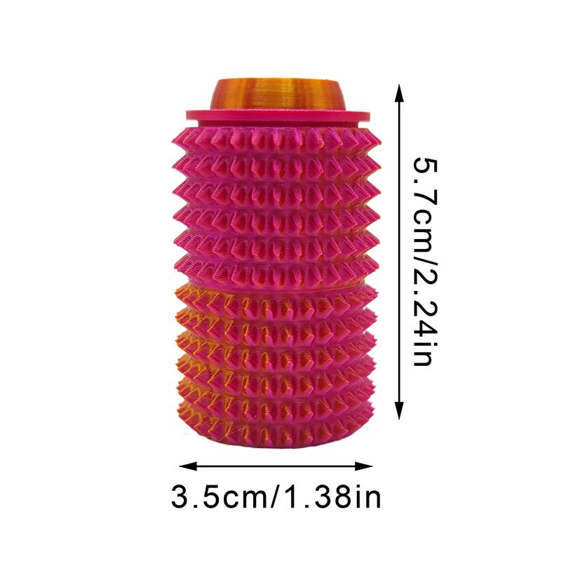 3D Printed Spiky Grippie Stim Click Toy Mini Fidget Rotatable Pressable Massager Stress Roller Anxiety Relief Gift Portable