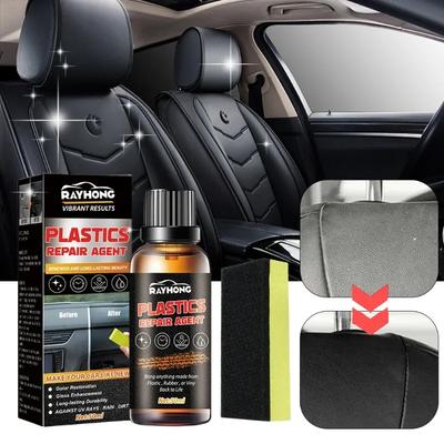 50ml Auto Kunststoffauffrischer Back To Black Glanz Auto Kunststoff Renovierungsmittel Wiederherstellungsflüssigkeit Auto Aufbereitung Reinigungsmittel