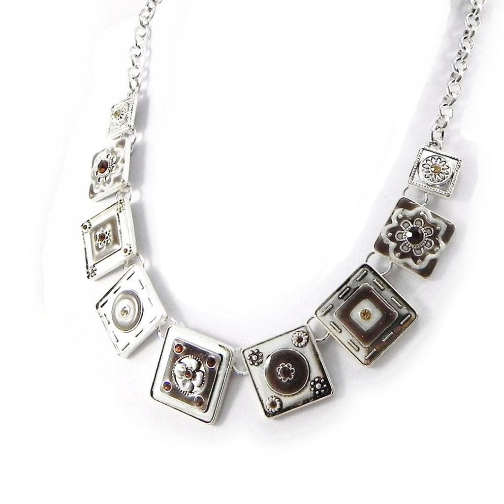 Les Trésors De Lily [H9855] - Collier Créateur 'Esmeralda' marron argenté