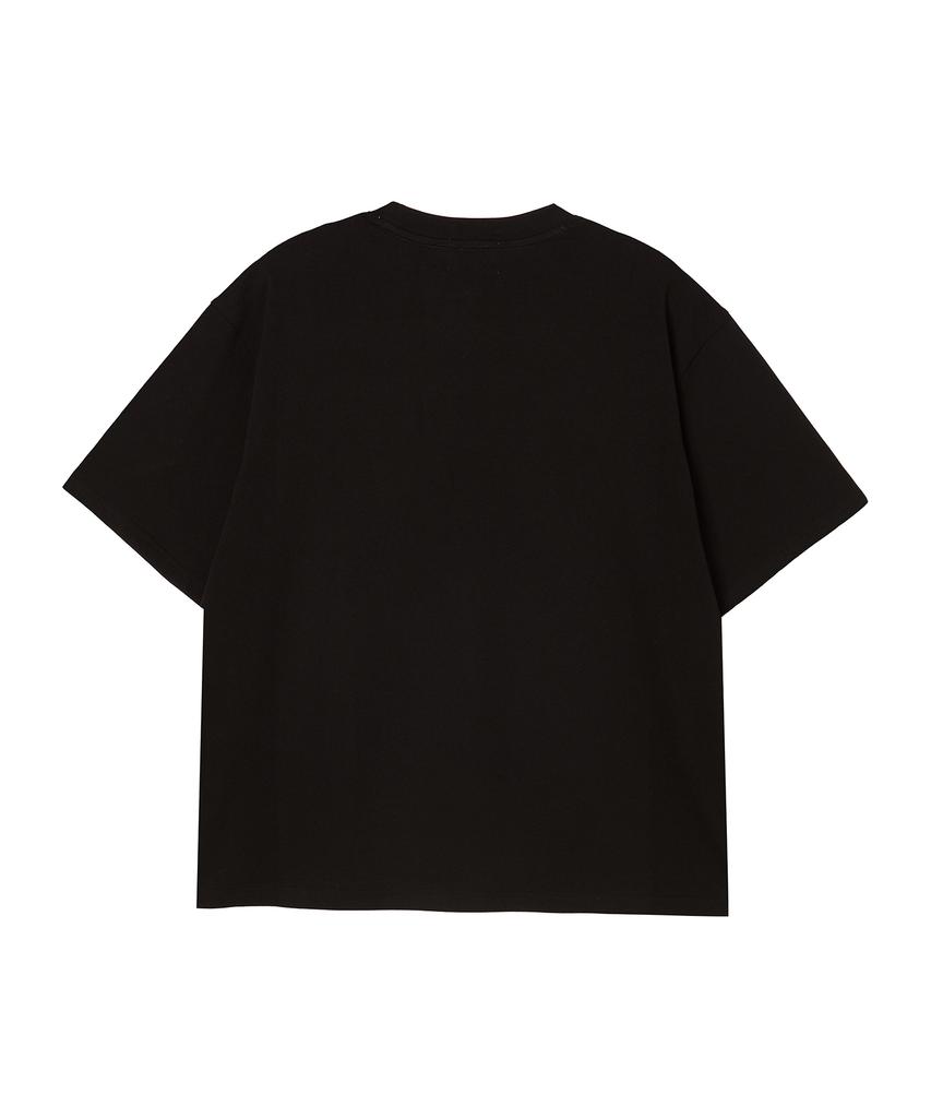 BEYOND CLOSET New Classic Preppy Modern Art Short Sleeve T-Shirt Black