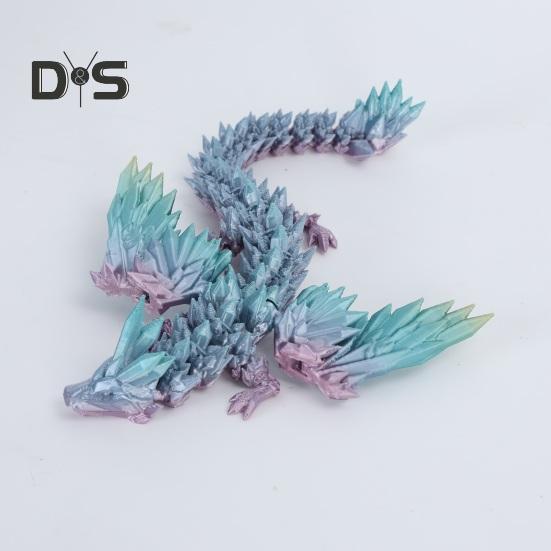 3D Printed Dragon Egg Figurine Colorful Movable Joints Articulated Flying Dragon Model Figure Toy Desktop Decoration Kids Adults Gifts