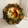 1PC Squirrel Flowers Umbrella-8-Rib Reinforced, Automatic Open, Lightweight & Durable, Cute Fashion Accessory for Outdoor-K1245
