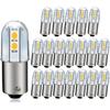 BA9S LED Bulb 120V AC/DC, Industrial Indicator Light for Control Panel, Switchgear Status, Machine Tool Signal, Pack of 20 Cool White