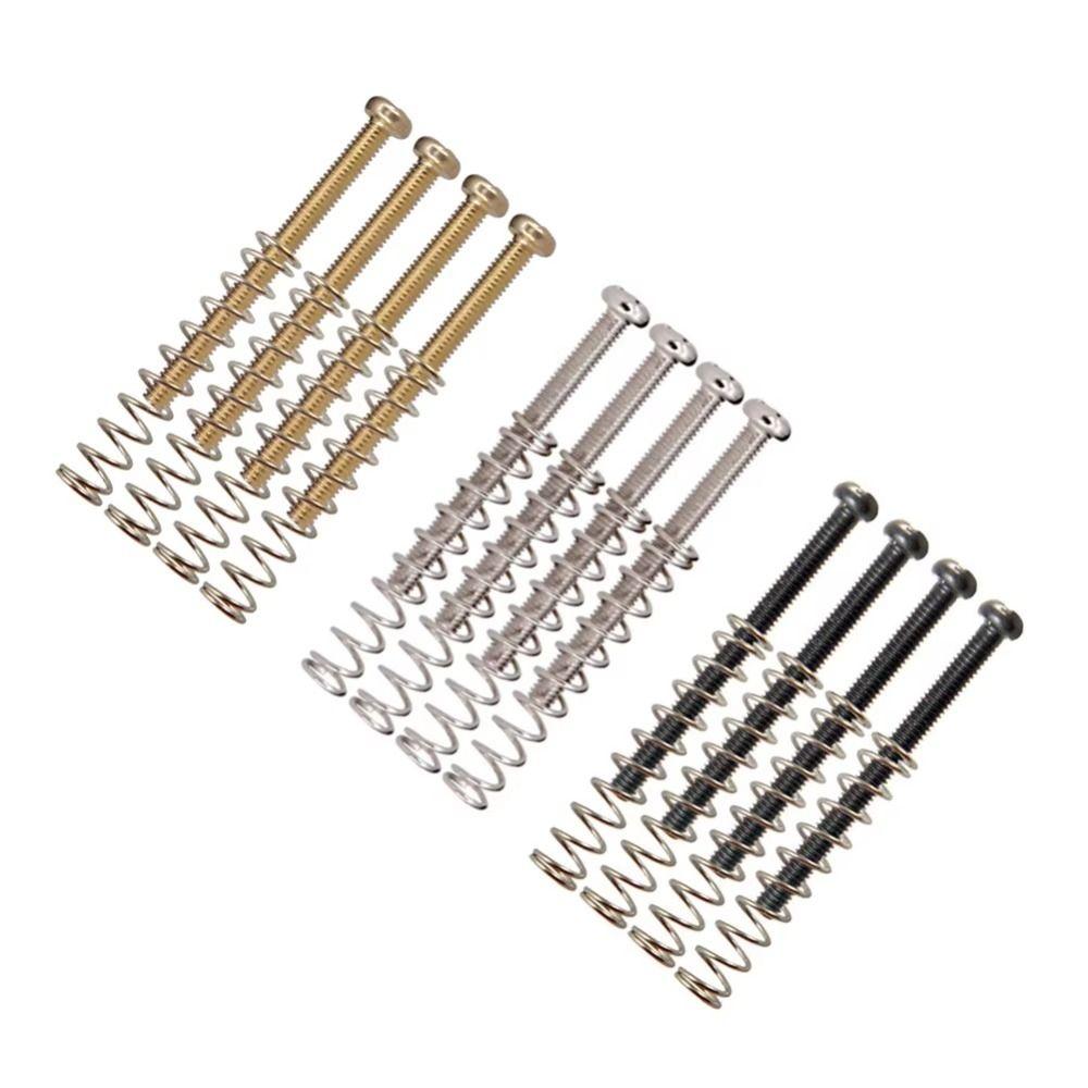

4Pcs M3*30MM Pickup Adjustment Screw Solenoid Screws NEW Guitar Humbucker Pickup Screws срібний