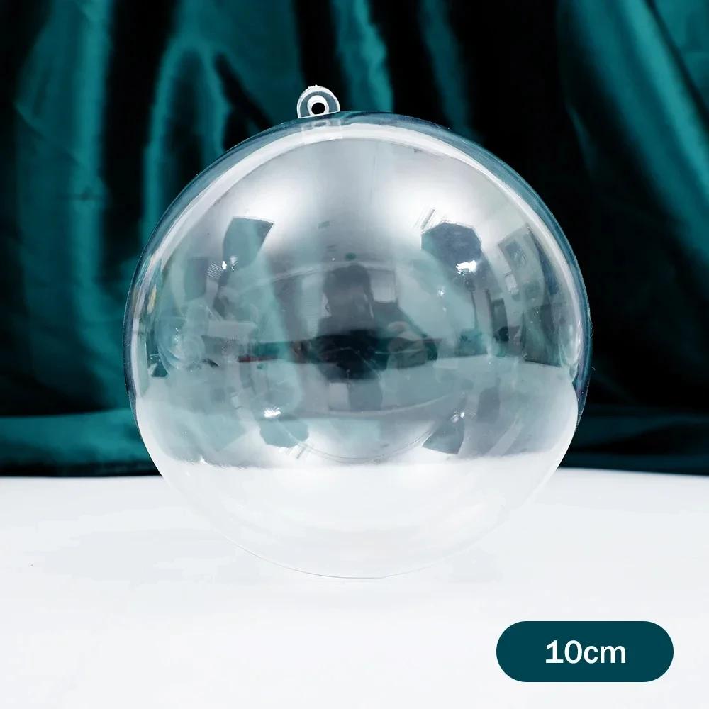 Christmas Ornaments Balls DIY Fillable Bauble Plastic Transparent Hollow Ball Wedding Party Xmas Tree Hanging Gift Decorations