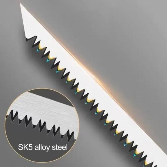 3 Pcs Hand Saw with Carbon Steel Blade Ultra-Smooth Teeth Portable Anti-Slip Handle Hack Saw for Outdoor Camping Gardening Survival Hiking