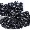 50-100 Stück Schwarze Acryl Buchstabenperlen A-Z Alphabetperlen Würfel Abstandshalterperlen Für DIY Armband Halskette Schmuckherstellung Zubehör