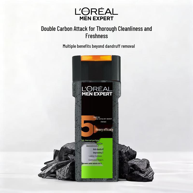 L Oreal Men s Oak Charcoal Anti-Dandruff Shampoo