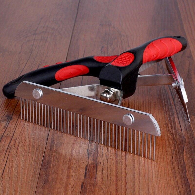 Haustier Hundepflege Rechenkamm Extra-Groß Edelstahl Langer Zahn Haustier Rechenbürste Entfilzungswerkzeug Schönheitskamm Für Große Hunde