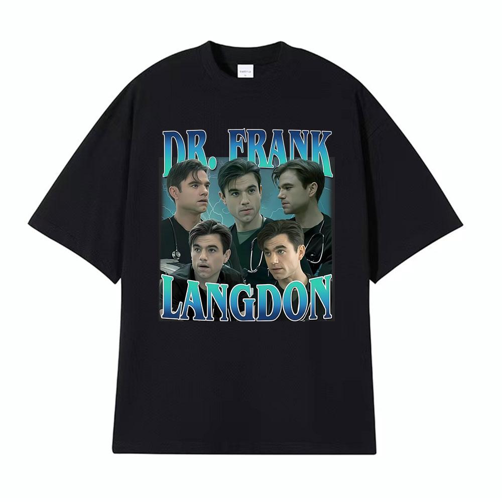 Dr Frank Langdon Lustige Grafik T-Shirts Unisex Damen Vintage Klassisches Kurzarm-T-Shirt Sommer Übergroß Komfort O-Ausschnitt T-Shirts