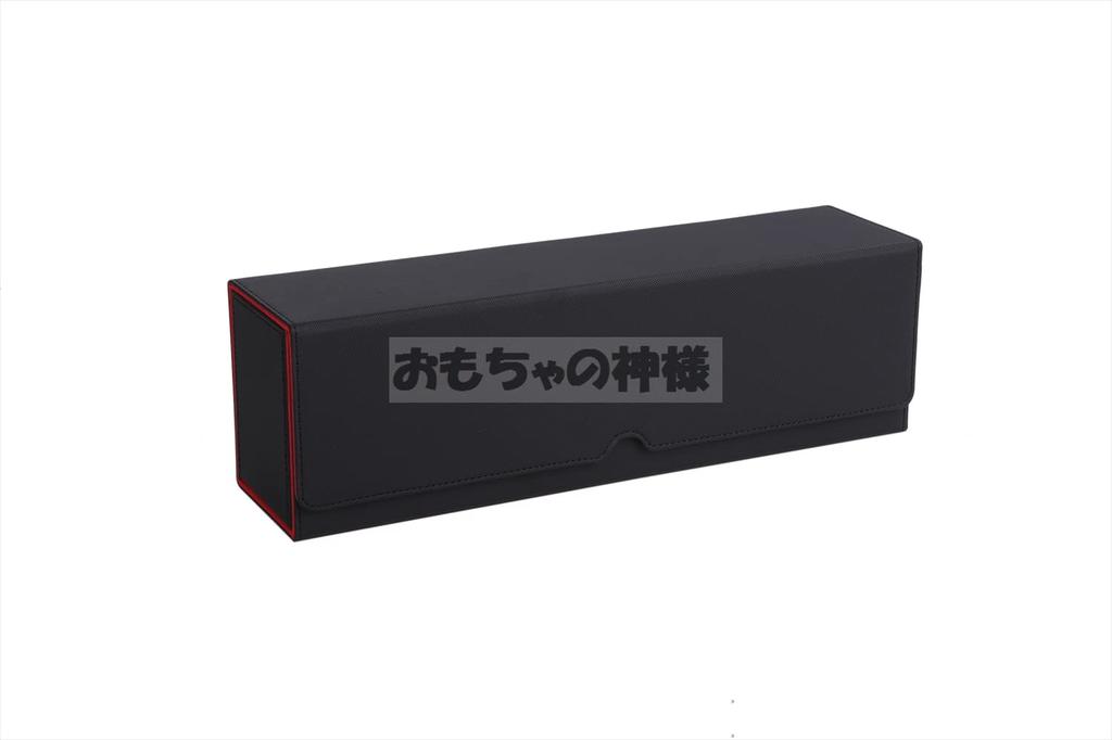 Toy God Trading Card Deck Case Removable with Magnet 4 Deck Holders Dice Holder Card Case Trading Card Leather Card Case Holder Storage + (Black &