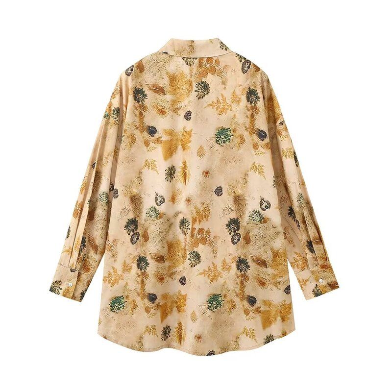 Fashion Style 2024 Spring New Arrival Women's Clothing Temperament Printed Shirt Outfit Tops High Waist Pants 8265035