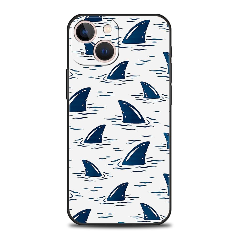 

Phone Case For iPhone 17 16e 15 14 13 12 11 Pro Max SE 7 8 Plus Shell iPhone 16 Soft TPU Cover Shark iPhone 11Pro Max