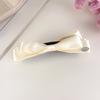 French Satin Bow Banana Clip Gentle Solid Color Vertical Clip Half Tie Hair Clip Simple Commuter Girl Hair Accessories