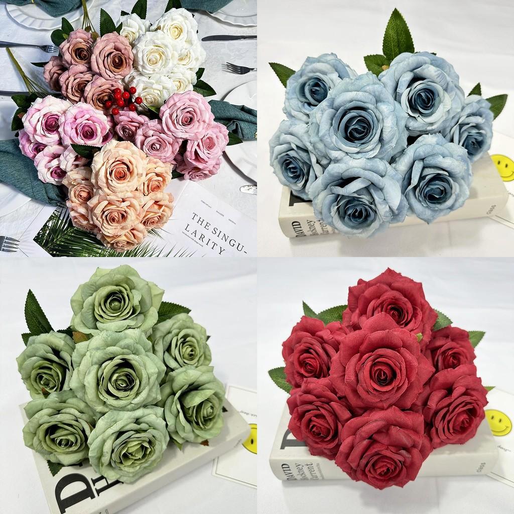 Romantic Rose Artificial Flowers For Wedding And Photography Backdrops