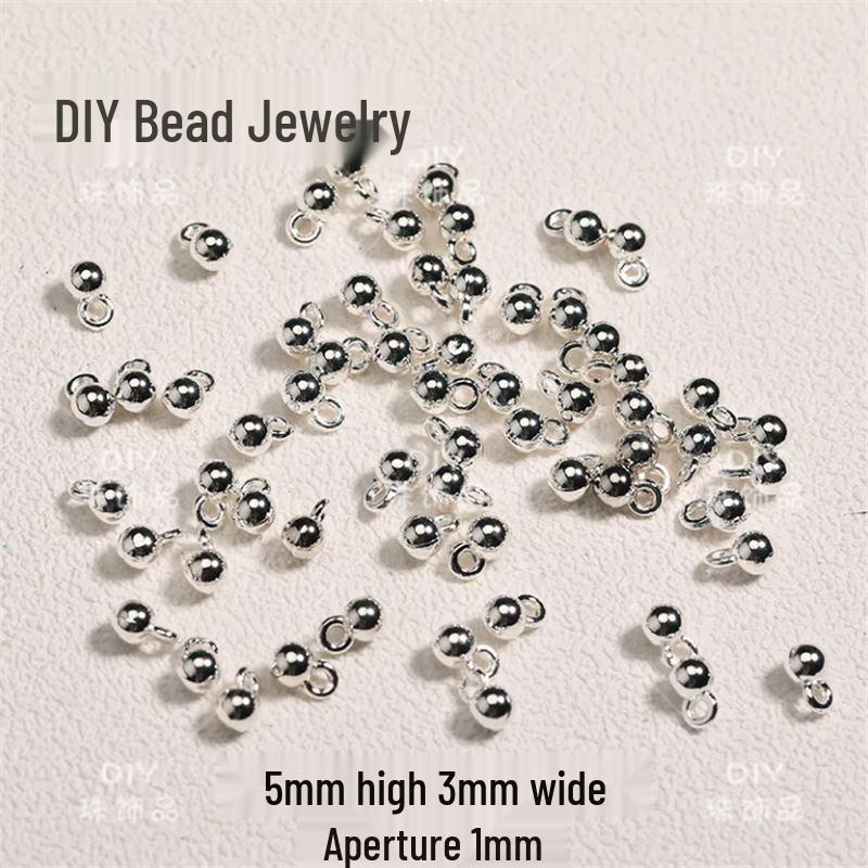 Starlight Moon Bell Pendant Tassel Jewelry DIY Materials - Silver Necklace/Bracelet Beading Accessories