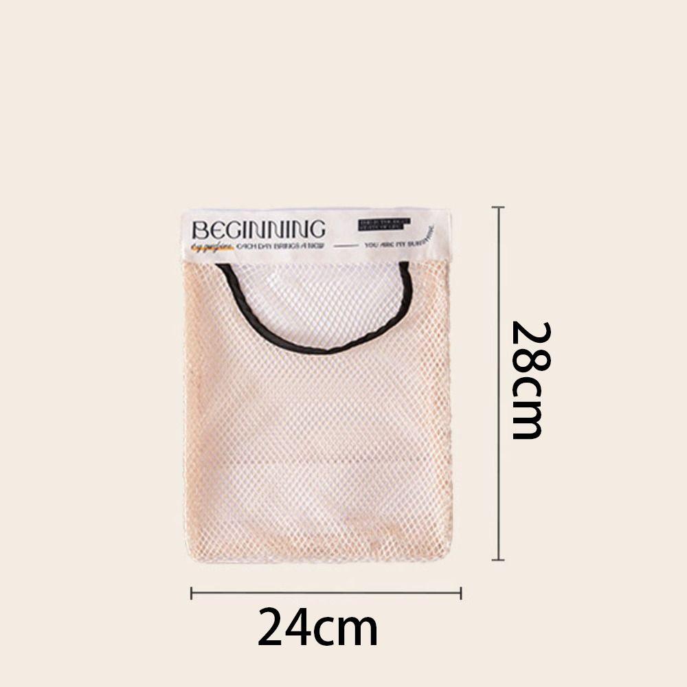 Reusable Kitchen Hanging Mesh Bag Wall Mounted Storage Bag Kitchen Net Pocket