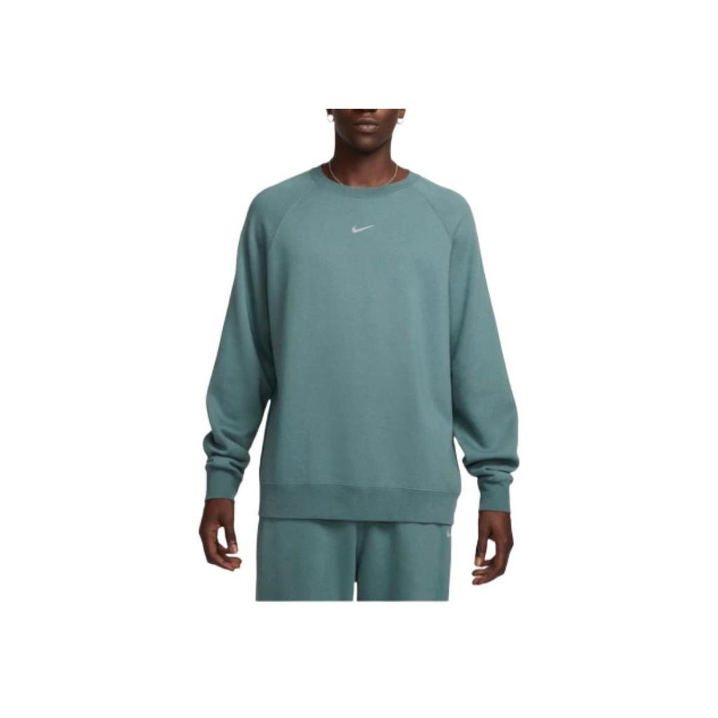 Nike Solid Logo Print Raglan Loose Fit Crew Neck Long Sleeve Sweatshirt Men Sweatshirt Mineral-Slate FN8160-382