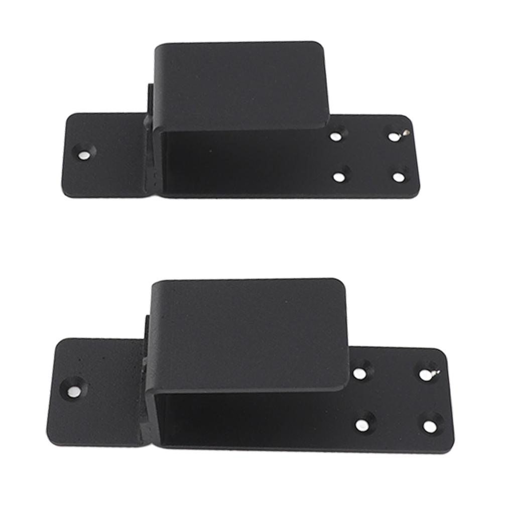 2PCS Door Barricade Brackets Open Bar Holder Carbon Steel Easy Installation U Bracket for Garage Barn 2x4 Boards Black