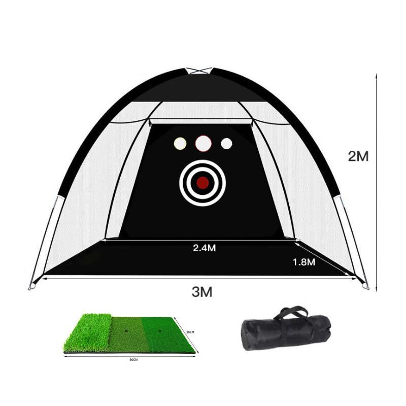WEZHO 3M Golf Practice Net with Chipping Hole & Hitting Mat