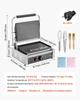 Commercial Panini Grill, 2200W Electric Sandwich Panini Maker, Stainless Steel Sandwichs Press Grill with Handle and Temp Control, 34x23 cm Full Flat