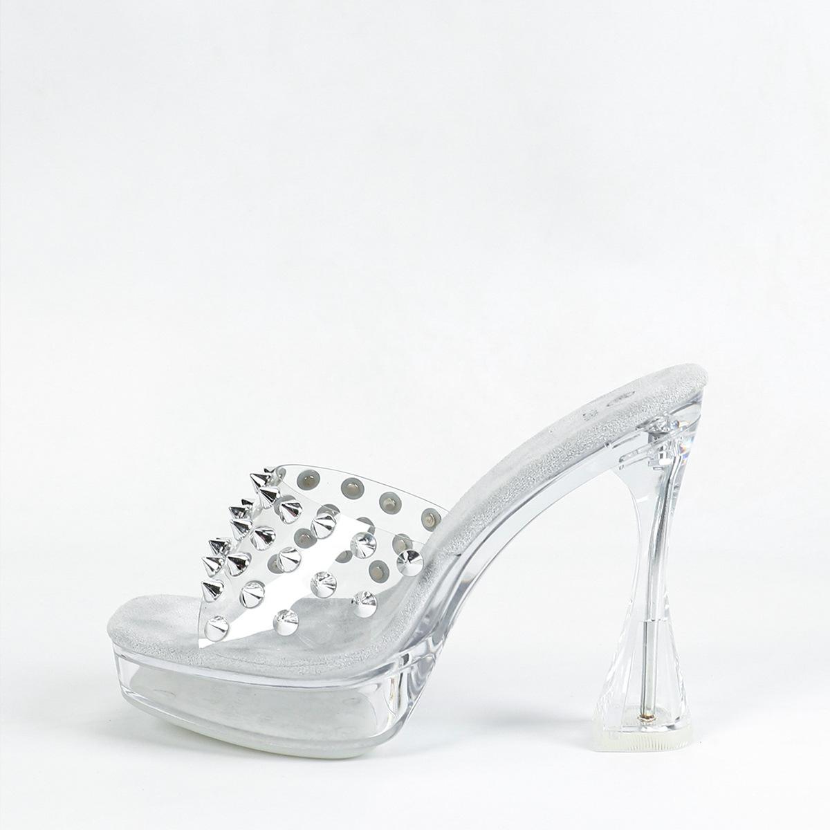 Женские сексуальные босоножки на платформе с шипами — фото 5